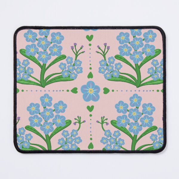 Item preview, Forget me not spring blue flowers illustration designed and sold by Catphonesoup.