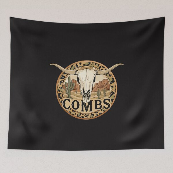 Item preview, Combs Retro Western Skull Desert Vintage Family Name designed and sold by kiralynstration.