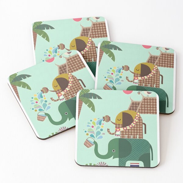 Item preview, Songkran Festival Elephants: Thai New Year Splash designed and sold by MrNornally.