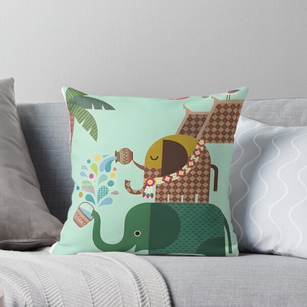 Item preview, Songkran Festival Elephants: Thai New Year Splash designed and sold by MrNornally.