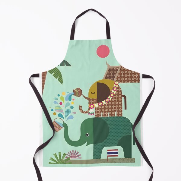 Item preview, Songkran Festival Elephants: Thai New Year Splash designed and sold by MrNornally.