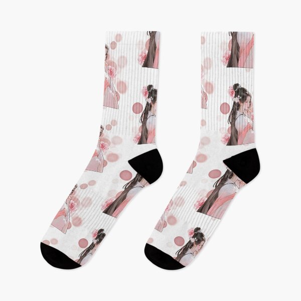 Item preview, Woman in Japanese Style in Pink Tones - Kawaii Illustration designed and sold by iamKRUK.
