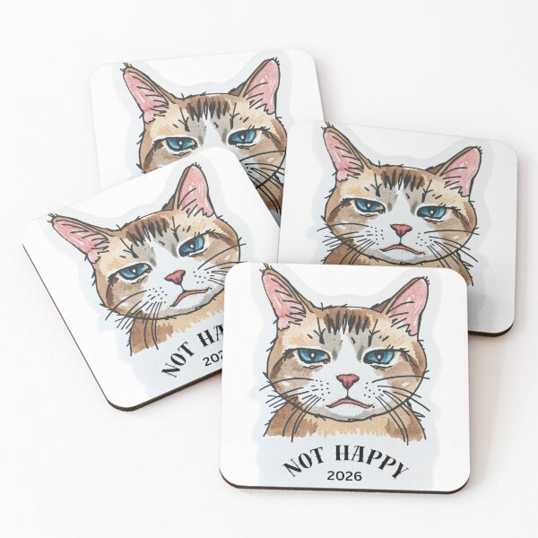 Item preview, Not Happy 2026 Cat  designed and sold by PamLeeDesign.