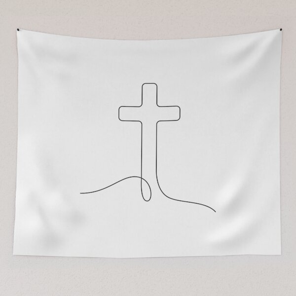Item preview, Christian Religious Cross in linear style, Easter, Holy Spirit designed and sold by CHERRY--SHOP.