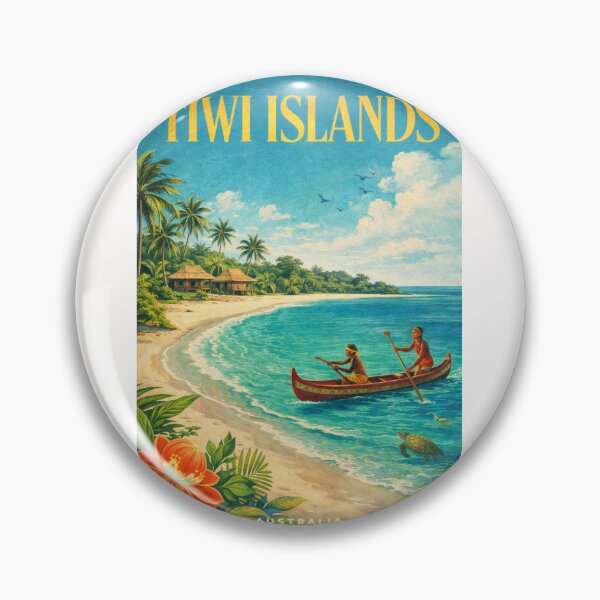 Item preview, Tiwi Islands Beach Canoe Scene with Melville Island and Top End Coastline designed and sold by Places On Earth.