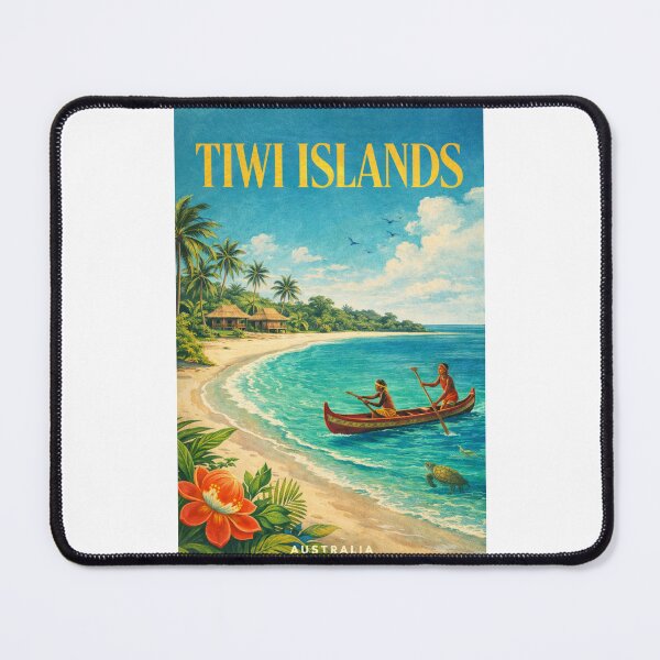 Item preview, Tiwi Islands Beach Canoe Scene with Melville Island and Top End Coastline designed and sold by Places On Earth.