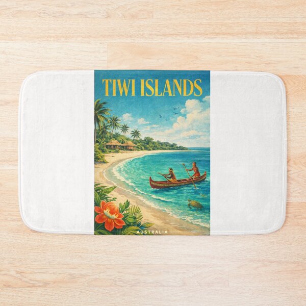 Item preview, Tiwi Islands Beach Canoe Scene with Melville Island and Top End Coastline designed and sold by Places On Earth.