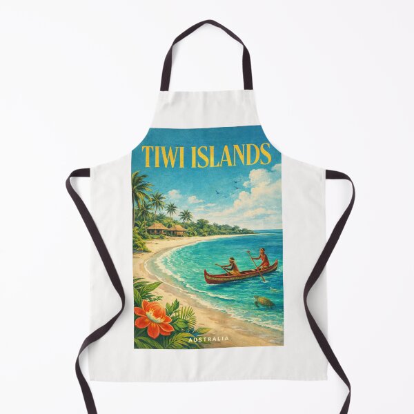 Item preview, Tiwi Islands Beach Canoe Scene with Melville Island and Top End Coastline designed and sold by Places On Earth.