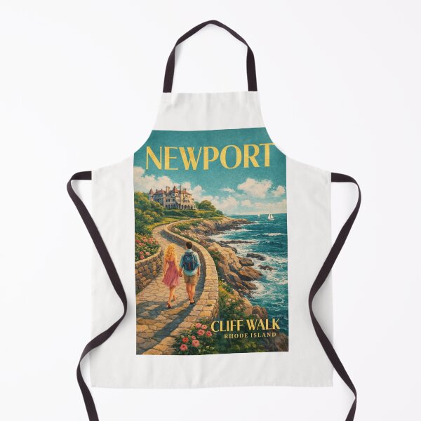 Item preview, Newport Cliff Walk Rhode Island with The Breakers and Atlantic Coast designed and sold by Places On Earth.