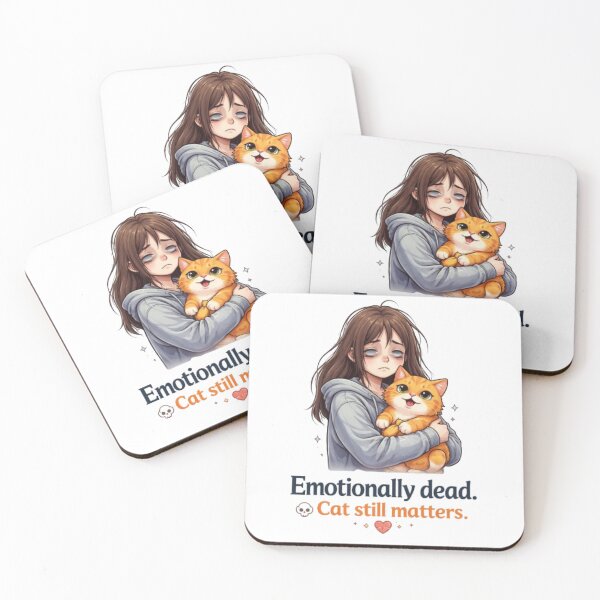 Item preview, Emotionally Dead Cat Lover Dark Humor designed and sold by Moody Vibes Studio.