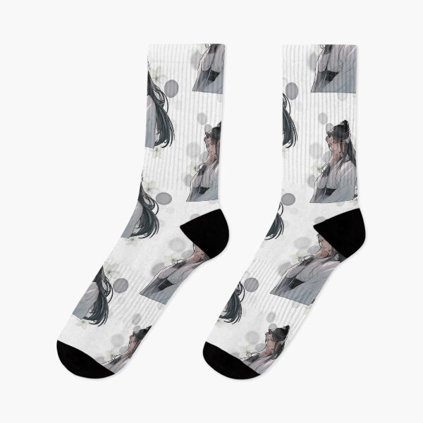 Item preview, Woman in Japanese Style in Black Tones - Kawaii Illustration designed and sold by iamKRUK.