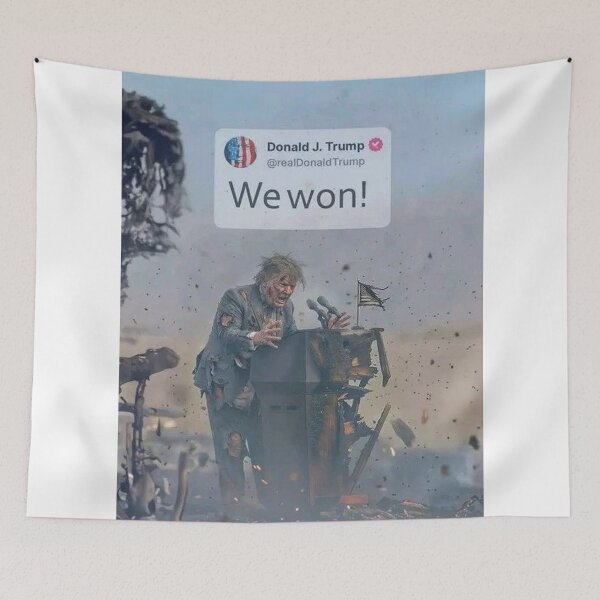 Item preview, Zombie Trump "We Won!" Iran War Apocalypse Art designed and sold by Hotgirldeel.