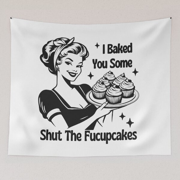 Item preview, Vintage style pin-up cooking housewife | budflux.com designed and sold by Budflux.