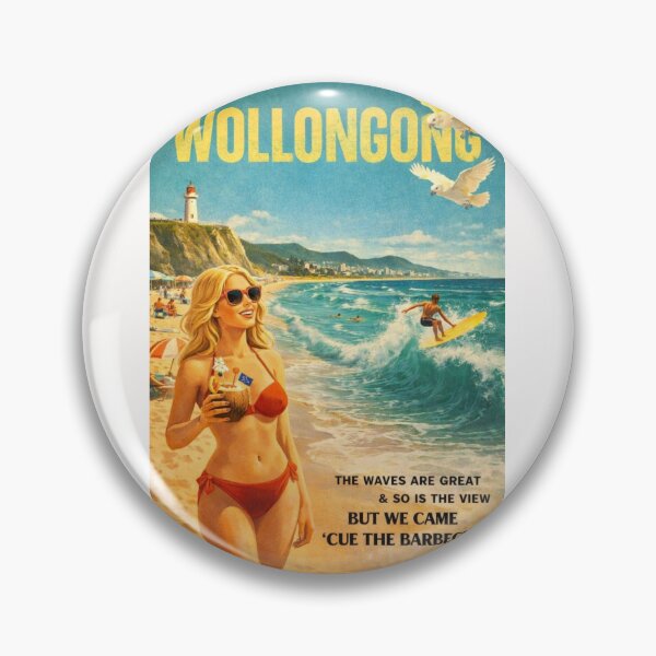 Item preview,  Wollongong Beach Coastline with Flagstaff Hill and Pacific Ocean Surf designed and sold by Places On Earth.