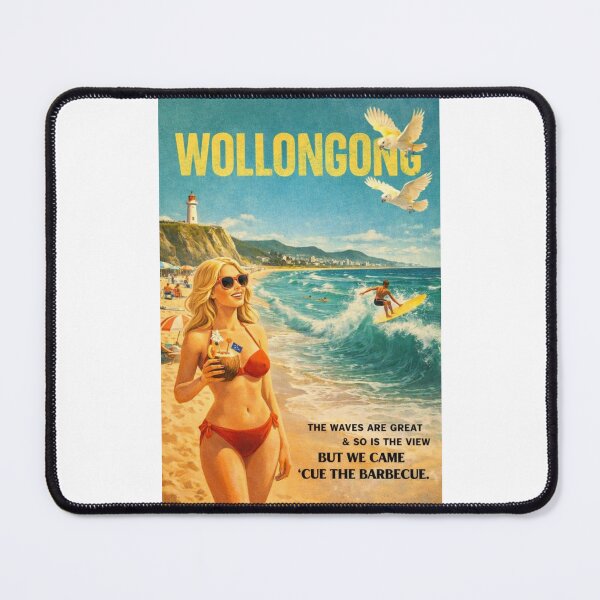 Item preview,  Wollongong Beach Coastline with Flagstaff Hill and Pacific Ocean Surf designed and sold by Places On Earth.