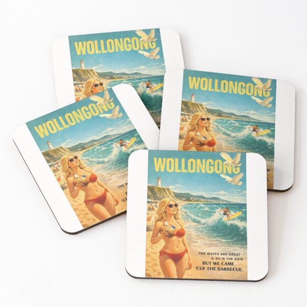 Item preview,  Wollongong Beach Coastline with Flagstaff Hill and Pacific Ocean Surf designed and sold by Places On Earth.