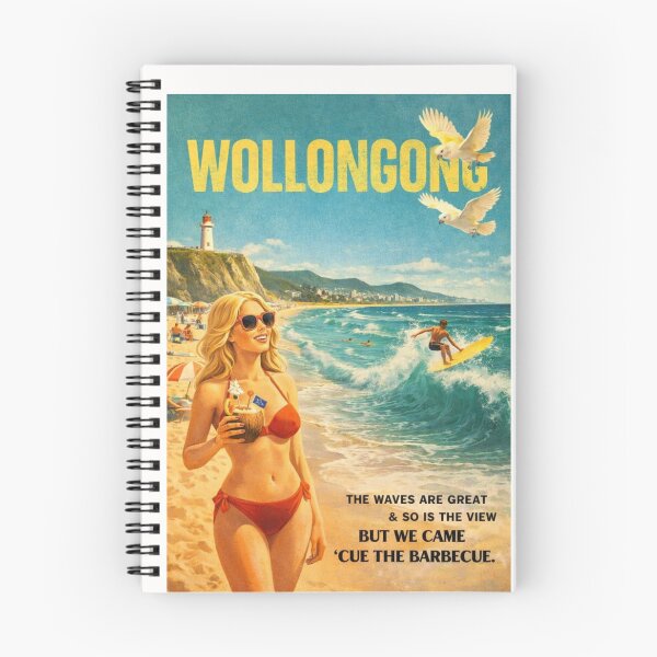 Item preview,  Wollongong Beach Coastline with Flagstaff Hill and Pacific Ocean Surf designed and sold by Places On Earth.
