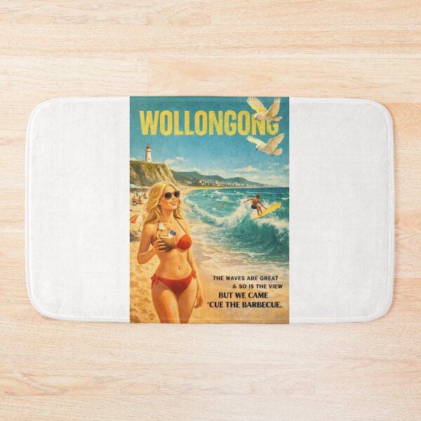 Item preview,  Wollongong Beach Coastline with Flagstaff Hill and Pacific Ocean Surf designed and sold by Places On Earth.
