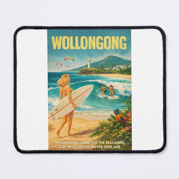 Item preview, Wollongong Surf Coast with Flagstaff Hill Lighthouse and Illawarra Escarpment designed and sold by Places On Earth.
