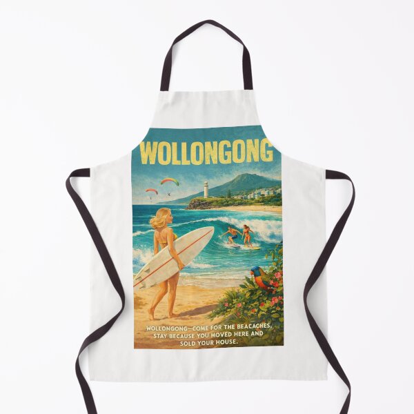 Item preview, Wollongong Surf Coast with Flagstaff Hill Lighthouse and Illawarra Escarpment designed and sold by Places On Earth.
