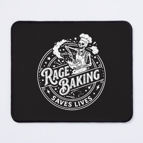 Item preview, Rage Baking Saves Lives Funny Skeleton Baker Vintage designed and sold by kiralynstration.
