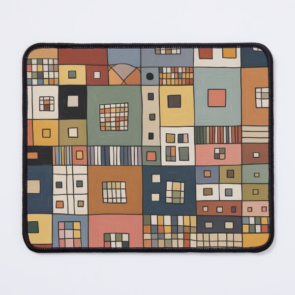 Item preview, Abstract Geometric Cityscape – Klee Inspired Modern Color Block Wall Art designed and sold by Tamas Das.