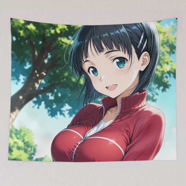 Item preview, Kirigaya Suguha Sword Art Online Bright Red Jacket Portrait designed and sold by riadjamai.