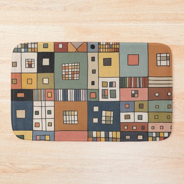 Item preview, Abstract Geometric Cityscape – Klee Inspired Modern Color Block Wall Art designed and sold by Tamas Das.