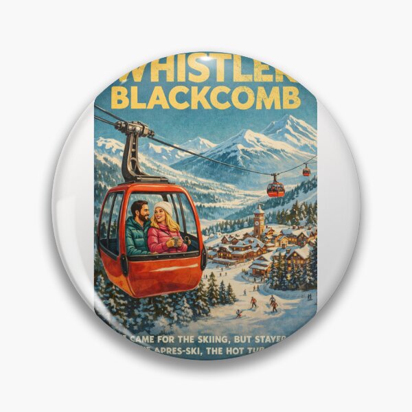 Item preview, Whistler Blackcomb Gondola with Whistler Village and Coast Mountains designed and sold by Places On Earth.