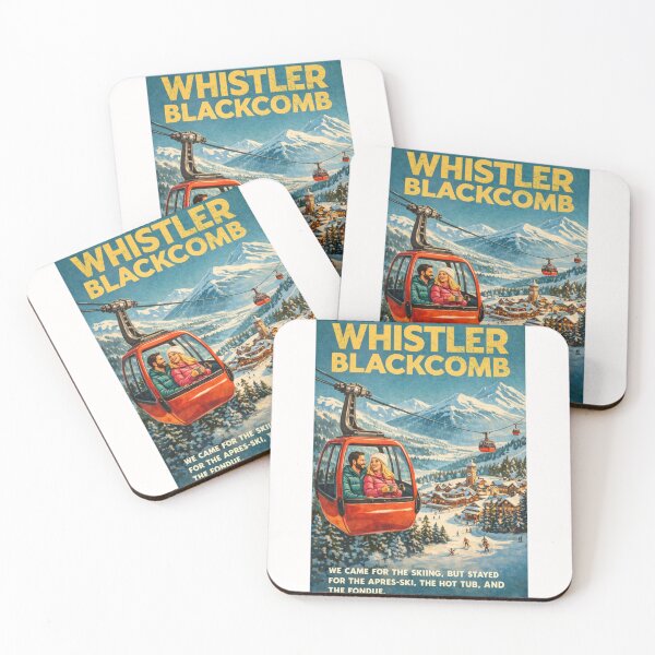 Item preview, Whistler Blackcomb Gondola with Whistler Village and Coast Mountains designed and sold by Places On Earth.