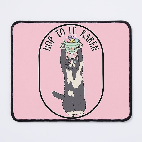 Item preview, Funny Sarcastic Easter Cat – "Hop To It Karen" Kawaii Cartoon designed and sold by Blupunk.
