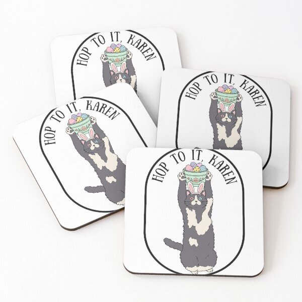 Item preview, Funny Sarcastic Easter Cat – "Hop To It Karen" Kawaii Cartoon designed and sold by Blupunk.