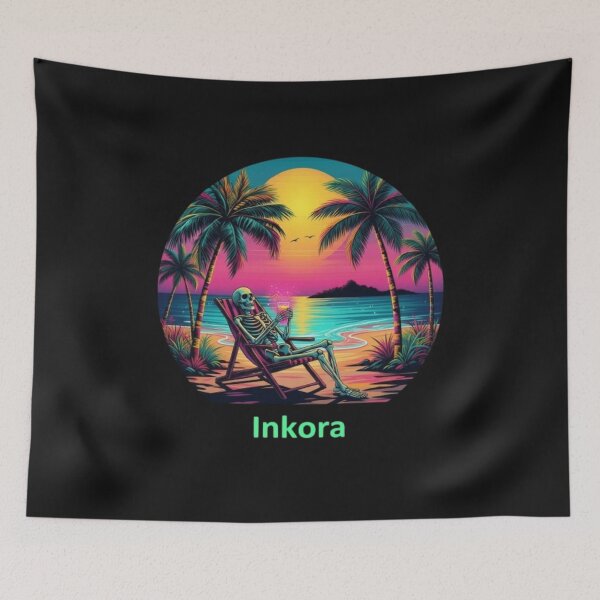 Item preview, Vibrant Retro Sunset Art Featuring Tropical Palm Trees designed and sold by Fit On.