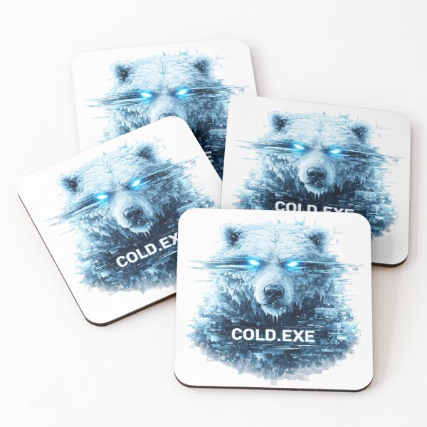 Item preview, Glitch Ice Bear – Cold.exe Cyberpunk Polar Bear Neon Blue Aesthetic designed and sold by unglaublichGut.