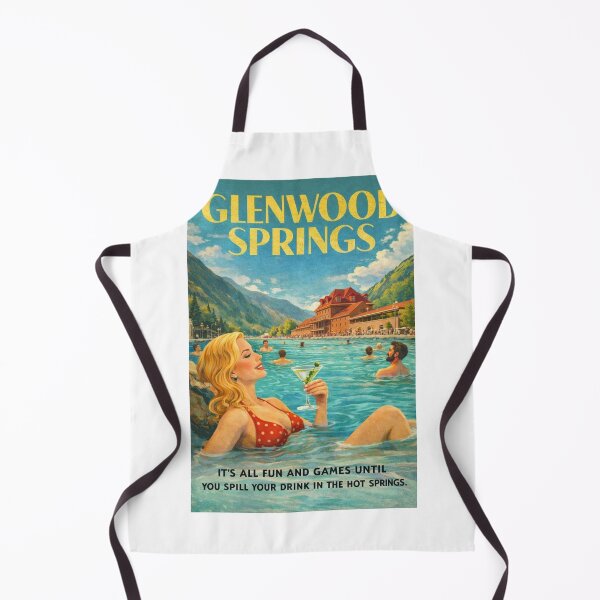 Item preview, Glenwood Springs Hot Springs Pool with Rocky Mountains Colorado designed and sold by Aryabek.