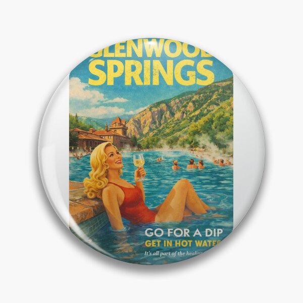 Item preview, Glenwood Springs Resort Pool with Glenwood Canyon and Colorado River designed and sold by Aryabek.