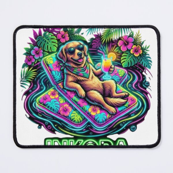 Item preview, summer dog in pool designed and sold by Fit On.