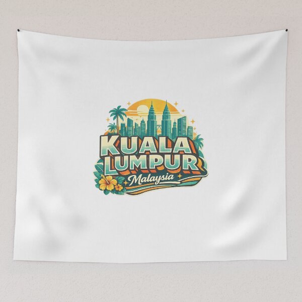 Item preview, Kuala Lumpur Malaysia Cityscape with Petronas Towers and KL Tower designed and sold by Aryabek.