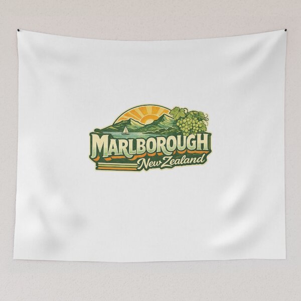 Item preview, Marlborough Wine Region with Marlborough Sounds and Wairau Valley New Zealand designed and sold by Aryabek.