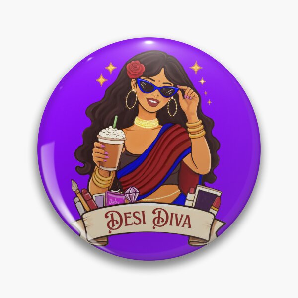 Item preview, South Asian Diva Sticker designed and sold by ArtByAnika.