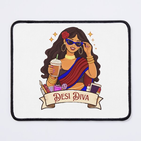 Item preview, South Asian Diva Sticker designed and sold by ArtByAnika.