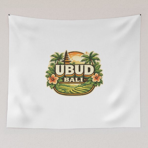 Item preview, Ubud Bali with Tegalalang Rice Terraces and Ubud Palace Indonesia designed and sold by Aryabek.