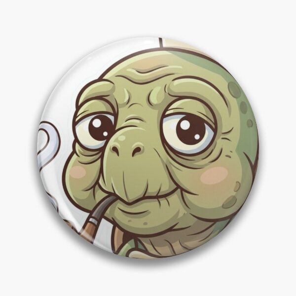 Item preview, Cute Old Turtle Mascot – Funny Relaxed Cartoon Character Sticker designed and sold by Dospart.