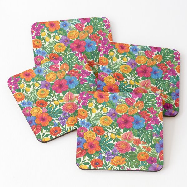 Item preview, Vibrant Tropical Floral Seamless Pattern designed and sold by BounoWorld.