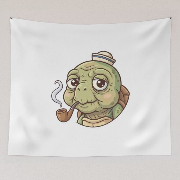 Item preview, Cute Old Turtle Mascot – Funny Relaxed Cartoon Character Sticker designed and sold by Dospart.