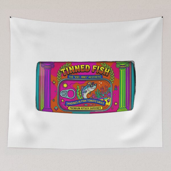 Item preview, Retro Sardine Tin - 90s Kitsch Food Art designed and sold by Clintora.