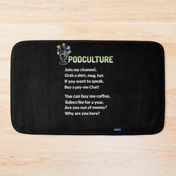 Item preview, PodCulture Funny Content Creator Satire Podcast Merch Pay Me Super Chat Design designed and sold by NgumohaLanke.