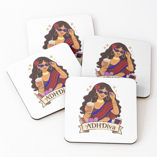 Item preview, ADHD Neurodiversity Representation Diva South Asian designed and sold by ArtByAnika.