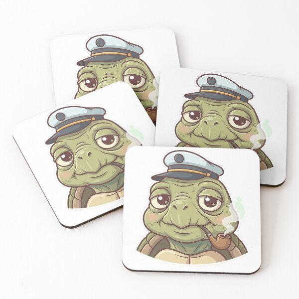 Item preview, Cute Old Turtle Mascot – Funny Relaxed Cartoon Character Sticker designed and sold by Dospart.