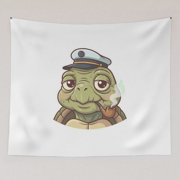 Item preview, Cute Old Turtle Mascot – Funny Relaxed Cartoon Character Sticker designed and sold by Dospart.